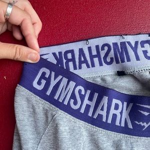 Grey & Purple Gymshark Leggings Low Waist